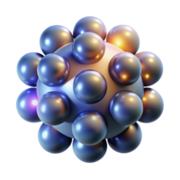 stunning vintage A cluster of glowing orbs, orbiting a central point, illuminated by a soft, celestial light, in a cosmic, abstract style 4K png