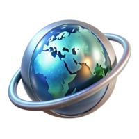 serene classic A holographic projection of planet Earth rotating within a sleek, metallic frame, soft, ambient lighting, futuristic minimalist style authentic png