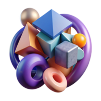 impressive modern A dynamic composition of overlapping, geometric shapes, creating a sense of depth and dimension, in a minimalist, abstract style high quality png