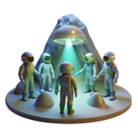 stunning contemporary A group of astronauts planting a flag on an alien planet, epic scale, heroic pose 4K png