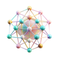 vibrant contemporary A delicate web of interconnected lines and dots, rendered in pastel hues, illuminated by a soft, diffused light, in a Pointillist style original png