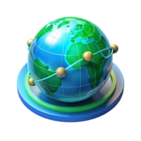 extraordinary vintage A holographic projection of a world map with data streams, futuristic interface design, blue and green color scheme authentic png