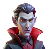 vibrant rustic Portrait of a melancholic vampire with pale skin and dark eyes, lit by a single, red light, in a gothic horror style authentic png