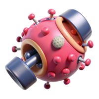 beautiful rustic A microscopic view of nanobots repairing damaged tissue, futuristic medical technology, scientific illustration style premium png