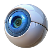 elegant abstract A close-up of a robotic eye, intricate details visible in the iris and lens, illuminated by a bright, white light. Photorealistic style detailed png