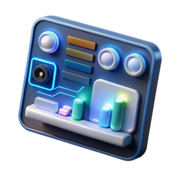 sbalorditivo artistico un' avvicinamento di un' futuristico toccare schermo interfaccia visualizzazione complesso dati visualizzazioni, illuminato di il luminosa, bianca leggero di il schermo. minimalista stile professionale png