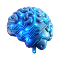 extraordinary abstract A glowing circuit board forming the shape of a human brain, artificial intelligence concept, dark background high quality png