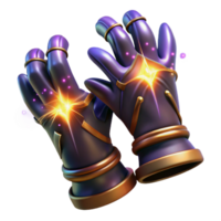 wonderful abstract A pair of enchanted gloves emitting sparks of magic, dark and mysterious lighting, fantasy art style high resolution png