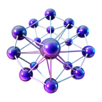 stunning modern A complex network of interconnected nodes and data streams, glowing lines and pulsating energy, dark background with blue and purple hues, abstract style 4K png