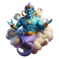beautiful abstract A powerful djinn emerging from a swirling cloud of smoke, illuminated by flickering torches. Orientalist fantasy art style genuine png