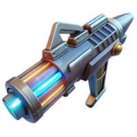 magnificent vintage A futuristic weapon with glowing energy, sleek design, science fiction style original png