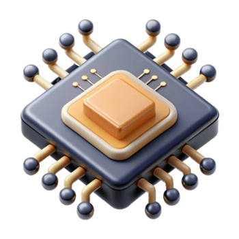 elegant modern en enda mikrochip tittade under ett elektron mikroskop, visning invecklad vägar och transistorer, vetenskaplig visualisering stil äkta png