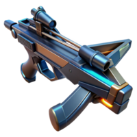 stunning creative A futuristic weapon, resembling a crossbow, is aimed at a distant target. Dramatic lighting, tactical style 4K png