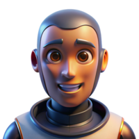 serene classic A robotic face displaying a range of human emotions, lit by dramatic lighting, in a close-up, portrait style high resolution png