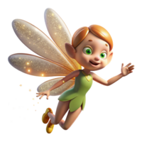 dramatic minimalist A playful sprite with dragonfly wings, scattering sparkling dust, in a beam of sunlight. Art Nouveau style professional png