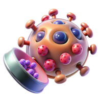 impressive contemporary A microscopic view of nanobots repairing damaged cells, illuminated by focused microscope lighting, in a scientific visualization style detailed png