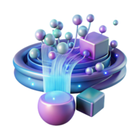 serene creative An abstract representation of data flow, visualized as streams of light particles, with a futuristic, technological style high quality png