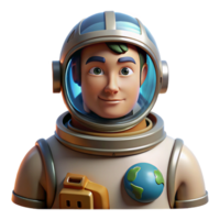 dramatic rustic Portrait of a stoic astronaut in a spacesuit, reflecting the Earth in their visor, lit by the bright sun, in a photorealistic style premium png