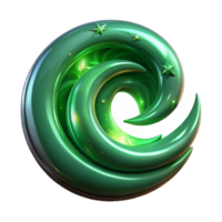 dramatic traditional A swirling vortex of emerald green magic, tendrils reaching out like grasping claws, illuminated by a single beam of ethereal moonlight, Art Nouveau style original png