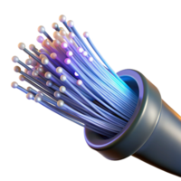 serene vintage A close-up of a fiber optic cable transmitting data, with strands of light glowing within. Abstract, technological style detailed png