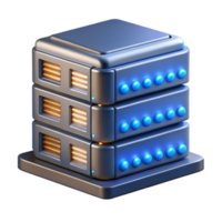 vibrant creative A highly detailed rendering of a server rack, blinking lights and intricate wiring visible, lit by a cool, data center light. Photorealistic style high resolution png