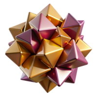 dramatic modern A dynamic composition of fragmented geometric shapes, rendered in a glossy finish with sharp reflections, cubism style premium png