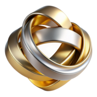 wonderful abstract Intertwined metallic ribbons in shades of gold and silver, reflecting a warm, ambient light, rendered in a hyperrealistic style detailed png