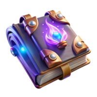 impressive minimalist A powerful spellbook filled with arcane knowledge, glowing symbols, fantasy art high resolution png
