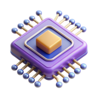 vibrant vintage A single microchip viewed under an electron microscope, displaying intricate pathways and transistors, scientific visualization style high resolution png