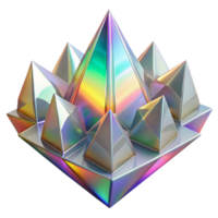 vibrant classic A field of crystalline structures, refracting a rainbow of light, in a geometric, abstract art style authentic png