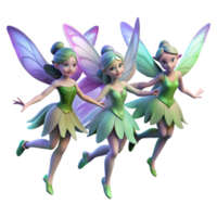 stunning rustic A group of fairies dancing in a moonlit glade, their wings shimmering with iridescent colors. Dreamlike fantasy art style high quality png