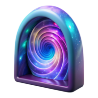 dramatic vintage A portal opens in the fabric of space-time, revealing a swirling vortex of colors and energy. Psychedelic lighting, abstract style detailed png