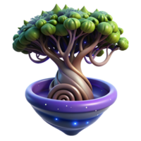 dramatic rustic A tree growing upside down, its roots reaching into a swirling vortex of stars. Dark fantasy style 4K png