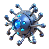 serene abstract A cybernetic organism with glowing circuitry, biopunk style high resolution png