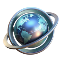 extraordinary modern A holographic projection of planet Earth rotating within a sleek, metallic frame, soft, ambient lighting, futuristic minimalist style original png