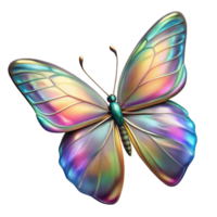 serene minimalist Portrait of a delicate butterfly with iridescent wings, lit by sunlight, macro photography style high quality png