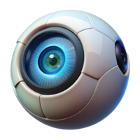 magnificent abstract A close-up of a robotic eye, intricate details visible in the iris and lens, illuminated by a bright, white light. Photorealistic style authentic png