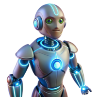 vibrant classic A robot evolving from simple circuits to a complex humanoid form, illuminated by pulsing energy, in a futuristic, abstract style authentic png