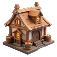 dramatic contemporary Sketch-style rendering of a medieval tavern, cross-hatching, ink lines, warm lighting 4K png