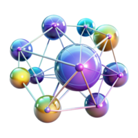elegant artistic A network of interconnected glowing orbs representing global internet traffic, illuminated by dynamic, shifting colors, in an abstract style detailed png
