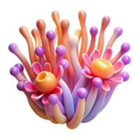 extraordinary artistic A group of sea anemones swaying gently in the current, colorful, abstract style exclusive png