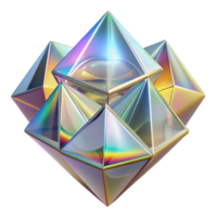 extraordinary traditional A field of crystalline structures, refracting a rainbow of light, in a geometric, abstract art style genuine png