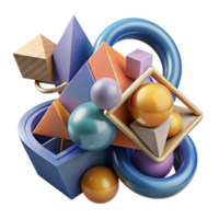 beautiful contemporary A dynamic composition of overlapping, geometric shapes, creating a sense of depth and dimension, in a minimalist, abstract style detailed png