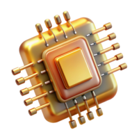 beautiful vintage A close-up of a microchip with intricate circuits, reflecting a golden, warm light. Macro photography, technological style genuine png