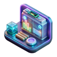 beautiful artistic A close-up of a futuristic computer interface, glowing with holographic data, intricate details, cyberpunk aesthetic high resolution png