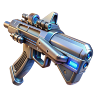 impressive rustic A futuristic weapon, intricate and detailed, floating in zero gravity, metallic and reflective lighting, 3D model render genuine png