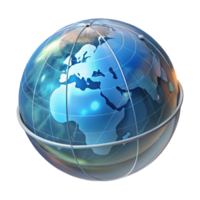 beautiful artistic A transparent, holographic projection of the Earth rotating slowly, displaying real-time weather patterns, lit by a dim, ambient glow detailed png
