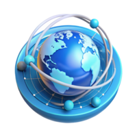 extraordinary rustic A holographic projection of Earth rotating, data streams flowing around it, blue and white color scheme, futuristic style premium png