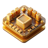 extraordinary minimalist A close-up of a computer motherboard, intricate circuitry and components visible, warm, golden lighting, technical illustration style original png