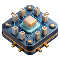 magnificent minimalist A circuit board with glowing components, intricate details, close-up view, realistic style authentic png